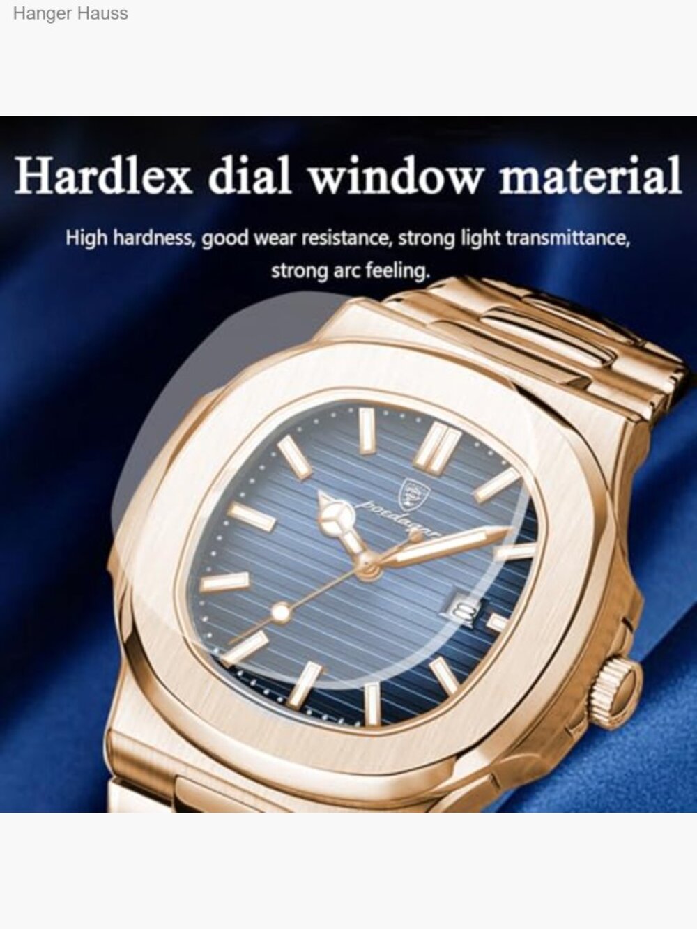 Men's Quartz Analog Watch Stainless Steel Bracelet Luminous Hands Water - Picture 3 of 7